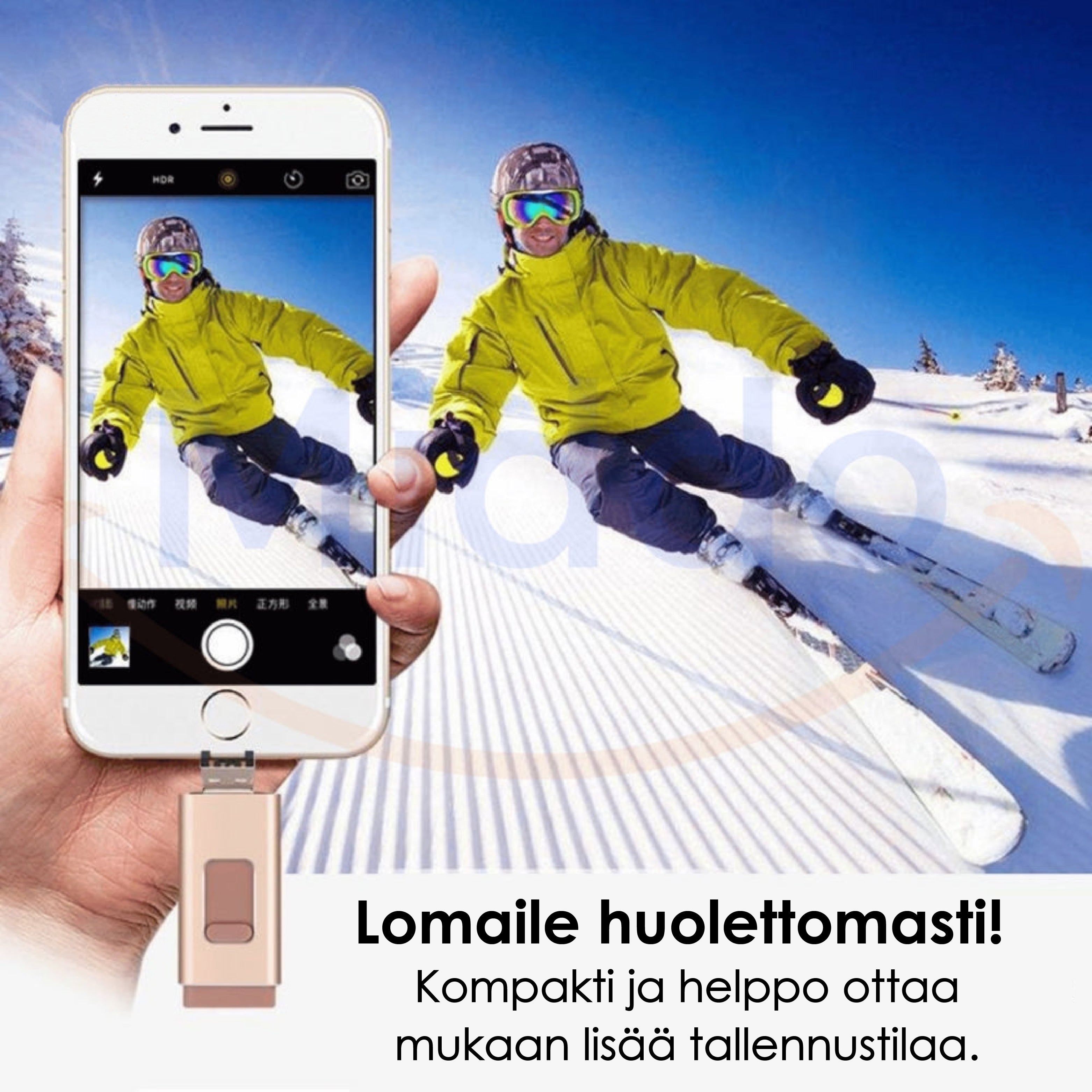 #4-in-1 Flash-muisti - Ei enää täysiä mobiililaitteita. Tämä sopii kaikkiin laitteisiin!