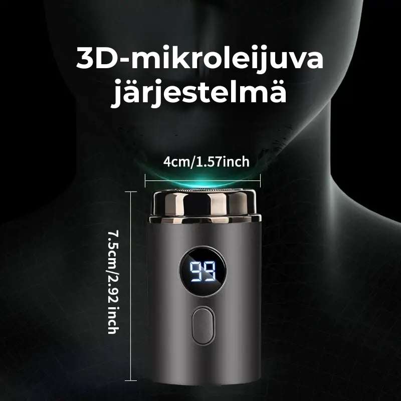 Mini-Shave Kannettava Sähköparranajokone