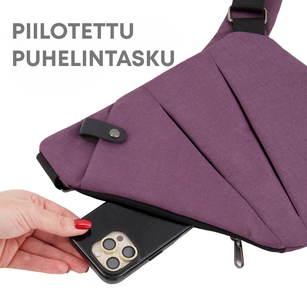 WanderSafe™ | Näppäri varkauksia estävä olkalaukku