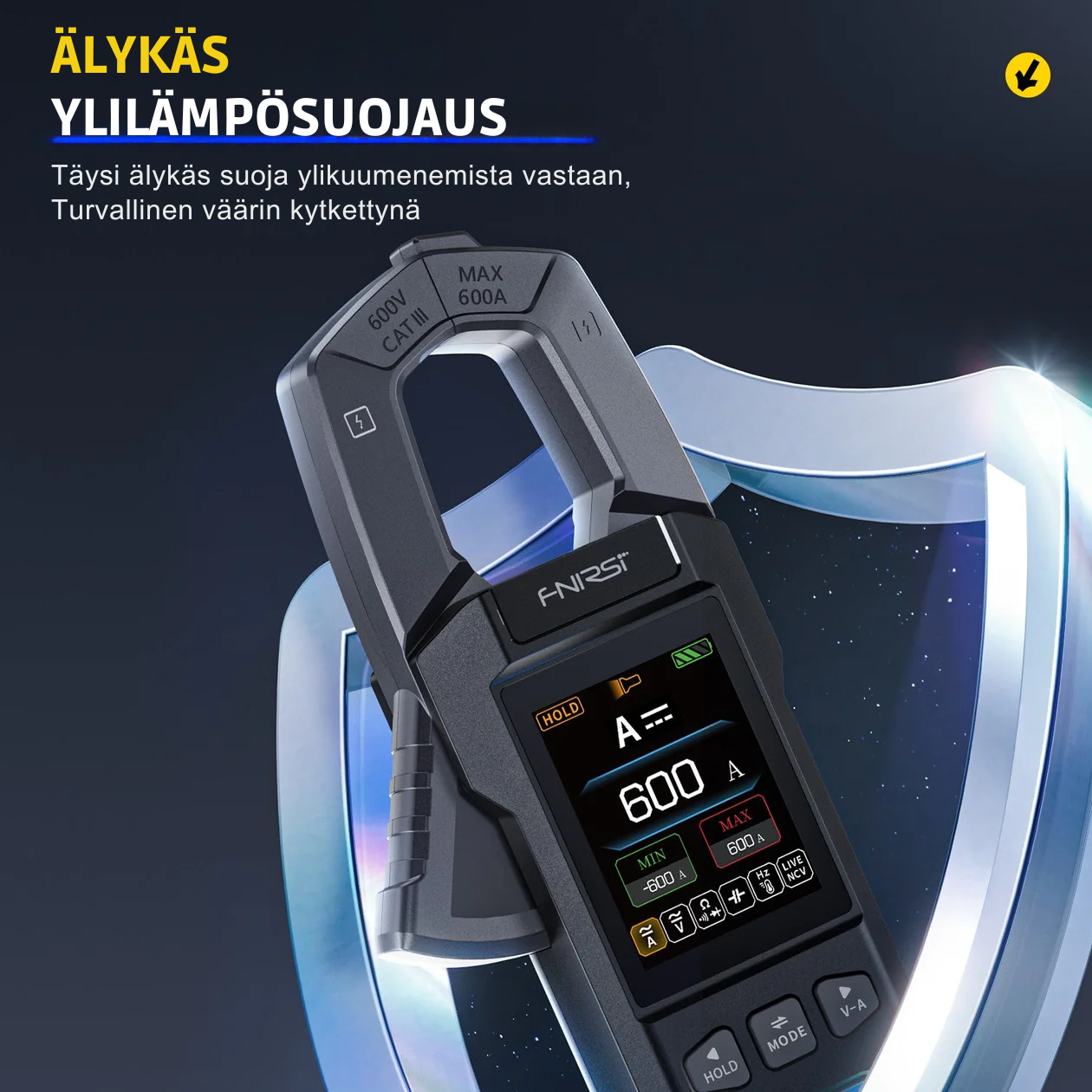 DMC-100 SmartMeter™ | Tarkkuus Pihdillinen Yleismittari Värinäytöllä