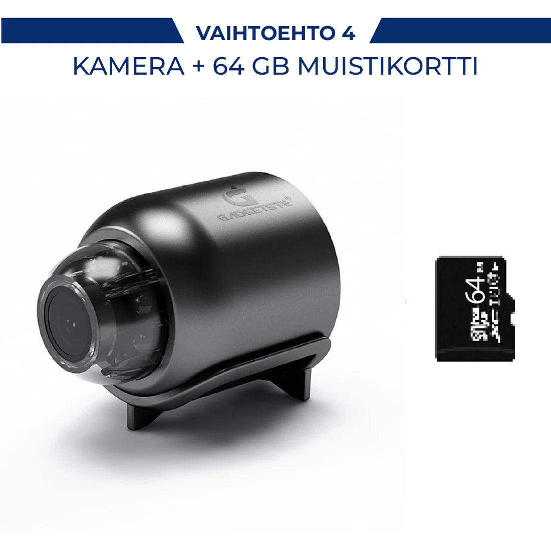 X5 Mini WiFi turvakamera - 1080P, yökuvaus, liiketunnistus