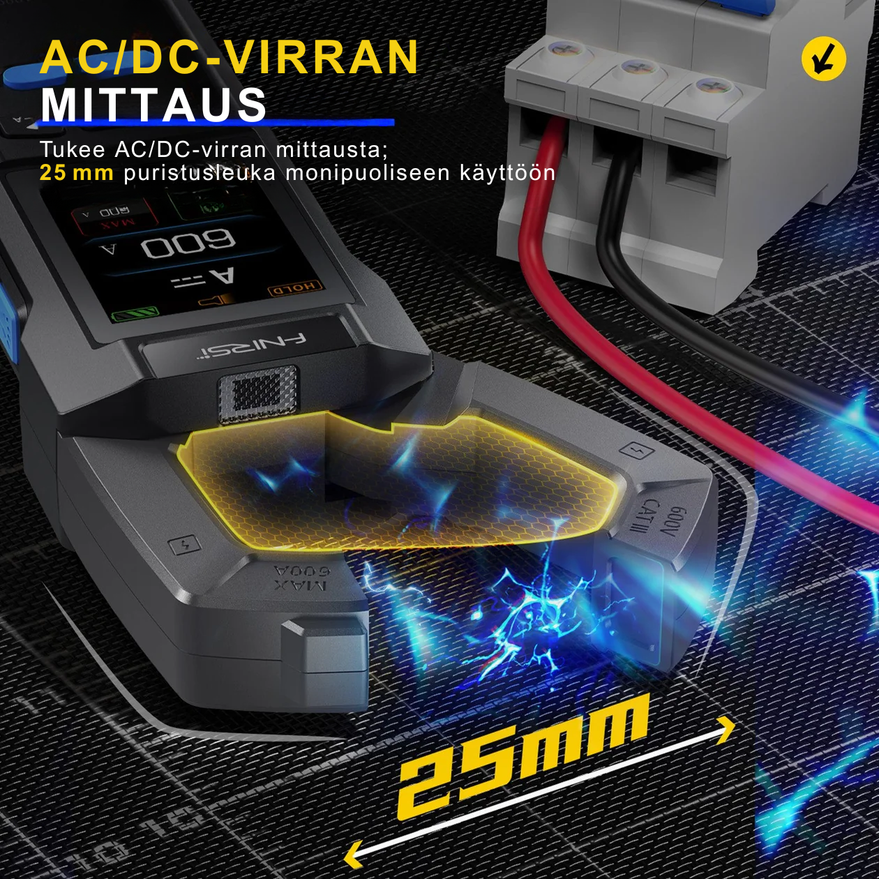 DMC-100 SmartMeter™ | Tarkkuus Pihdillinen Yleismittari Värinäytöllä