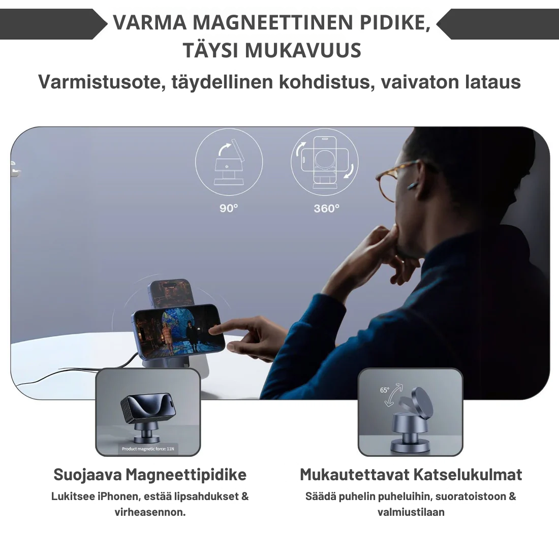 Magvo™ | 4-in-1 MagSafe Langaton Latausasema
