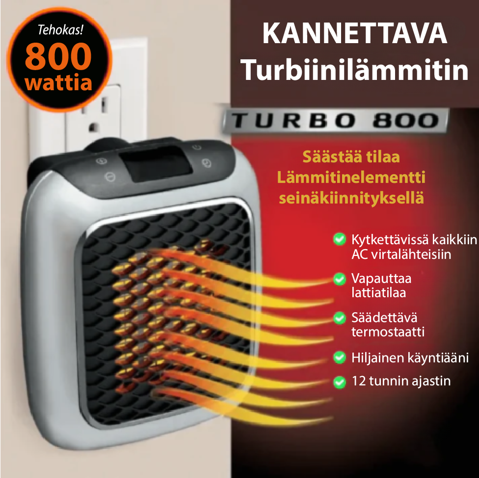 #HeatPod Seinään kiinnitettävä siirrettävä lämmitin