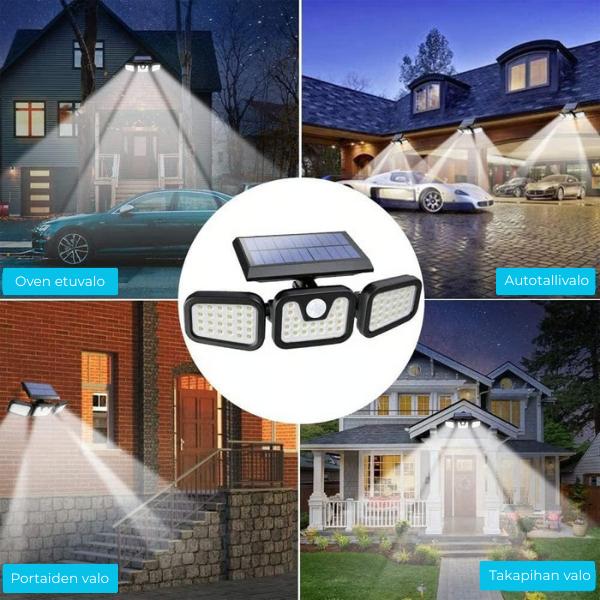 BrightGuard™ Aurinkokäyttöinen Liikevalo – Valaise ja turvaa kotisi luottavaisin mielin!