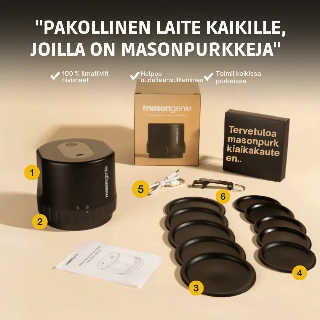 PerfectSeal™ Mason Genie – Tiivistäminen tehty helpoksi!