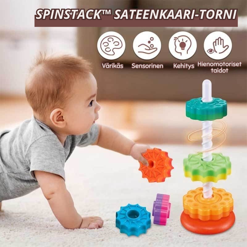 SpinStack™ Sateenkaari Torni – Hauskuutta, oppimista ja loputonta löytämistä yhdessä lelussa