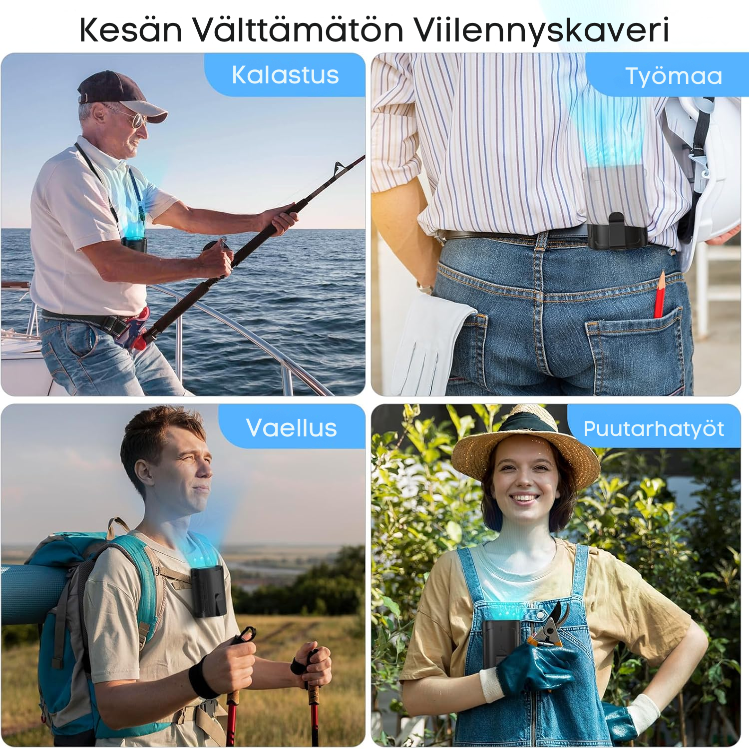 AirvoLite™ | Kannettava Turbo-tuulettaja Henkilökohtaiseen Viilennykseen