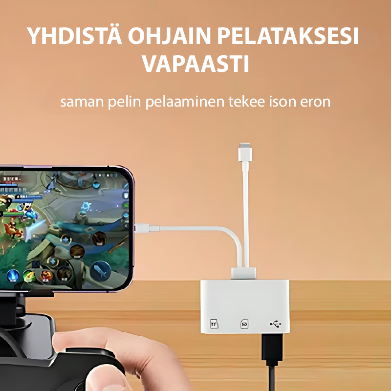 Ultra-Fast SD/TF/USB-C Erittäin nopea SD/TF/USB-C-kortinlukija - Nopea tiedonsiirtoCard Reader – High-Speed Data Transfer