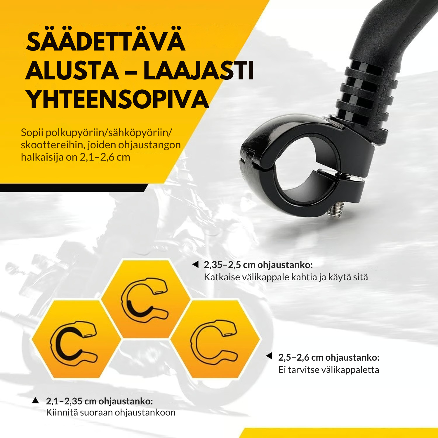 RideGuard™ Polkupyörän peili – 360° Takanäyn selkeys ja horjumaton vakaus