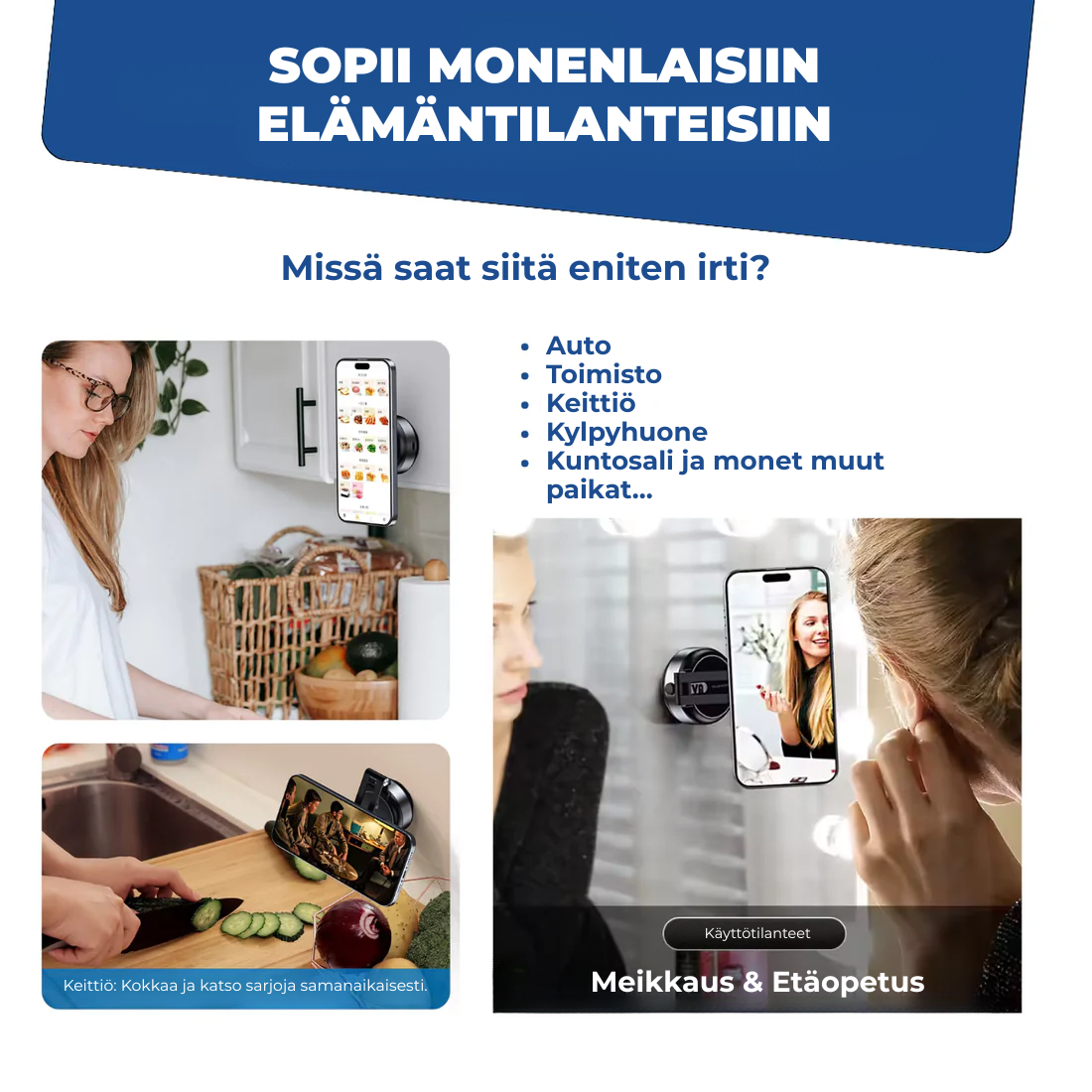 HoldNGo™ | 360° Magneettinen Puhelinteline
