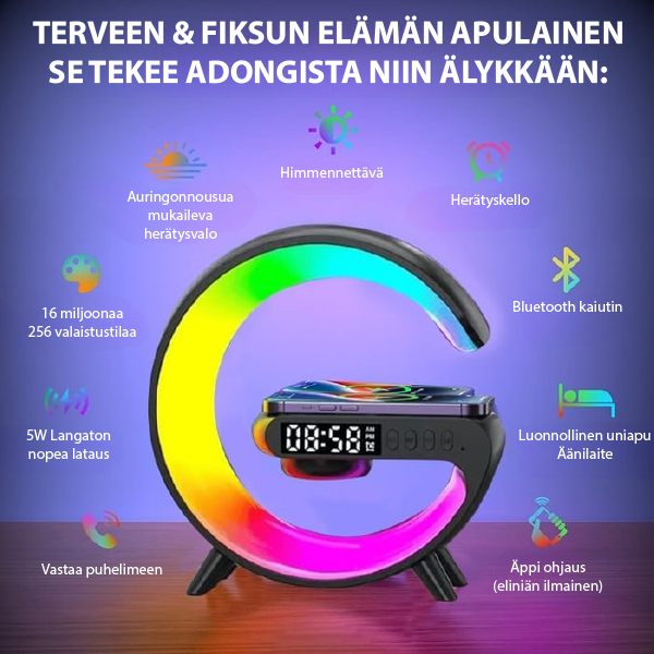 GlowTunes Smart Lamp - Monikäyttöinen Bluetooth-kaiutin