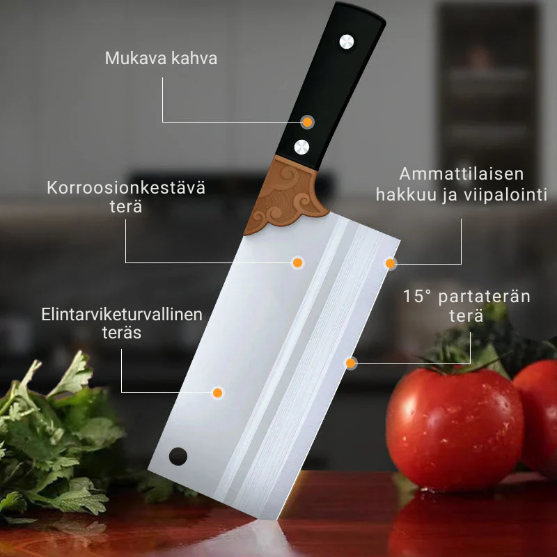 EdgeMaster™ Taottu Keittiöveitsi – Terävä ja Kestävä