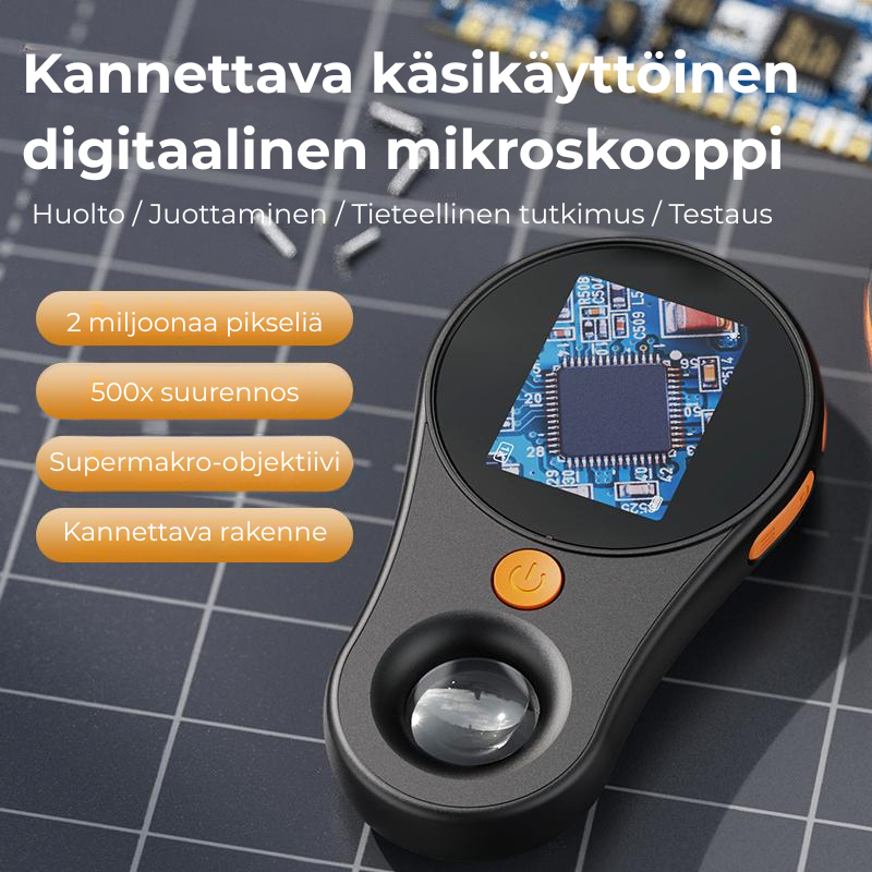 Zoomin™ | Kannettava digitaalinen mikroskooppi LED‑valaistuksella
