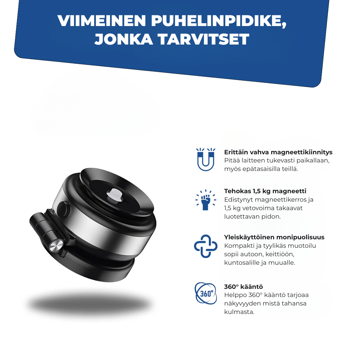 HoldNGo™ | 360° Magneettinen Puhelinteline
