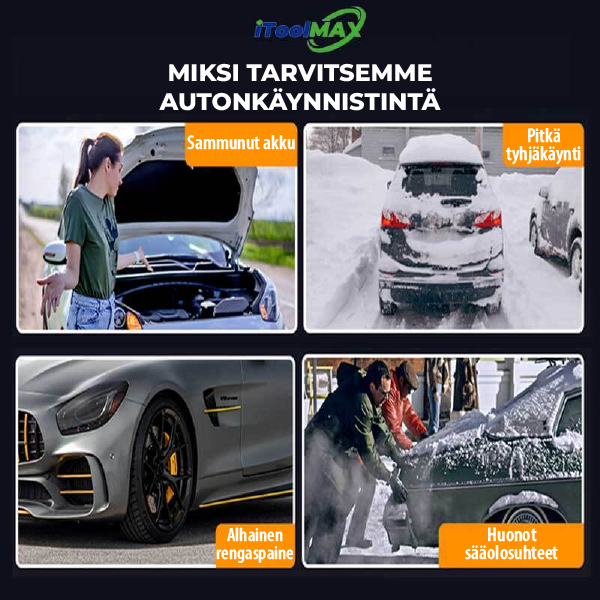 4-in-1 Kannettava Käynnistin Pro Ilmapumpulla
