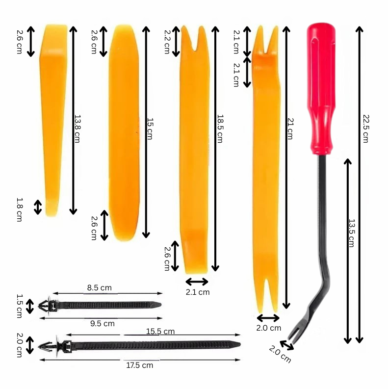 FixMate Universal Fasteners 680 Kit – 680 KPL:n auton kiinnitysklipsisarja työkalusetillä