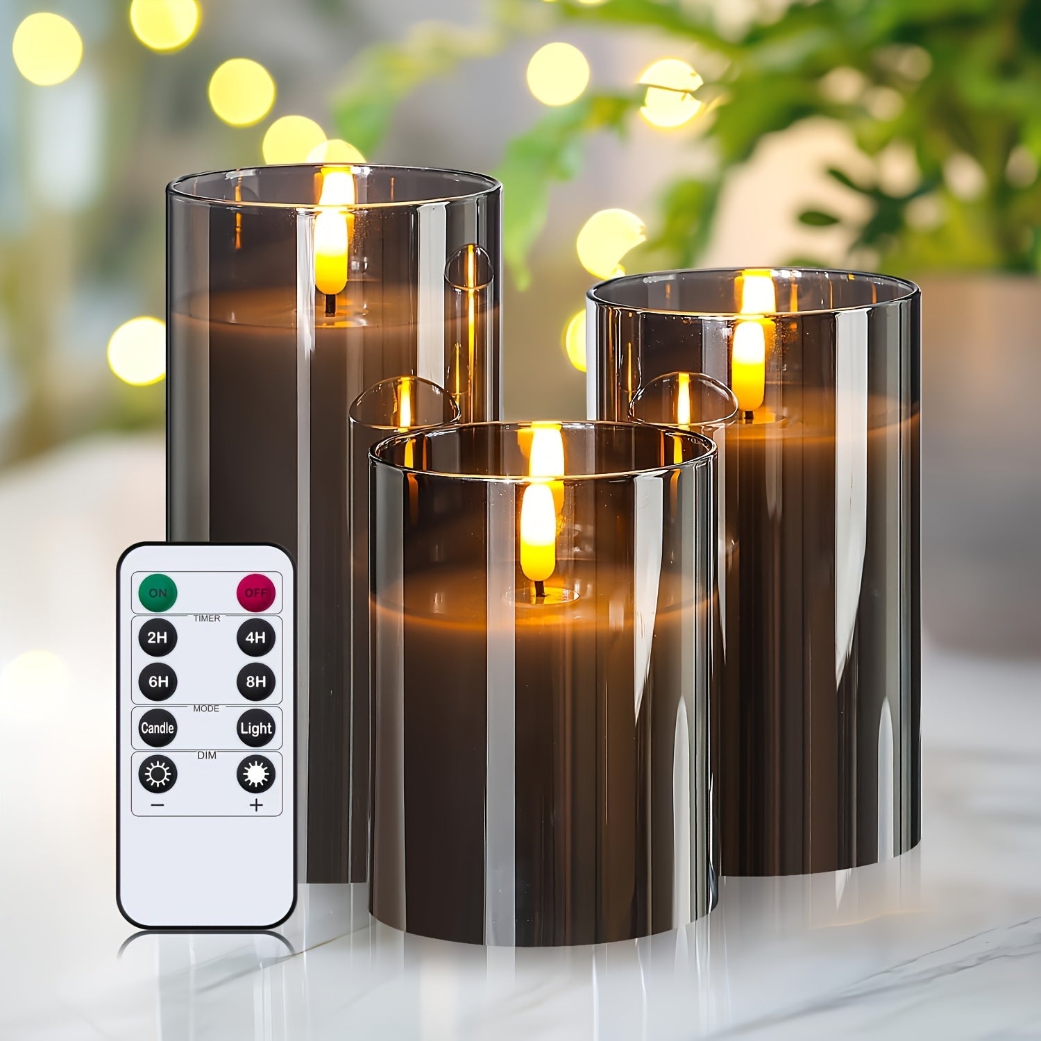 LED-kynttiläsetti Kauko-ohjattava Flicker-efekti