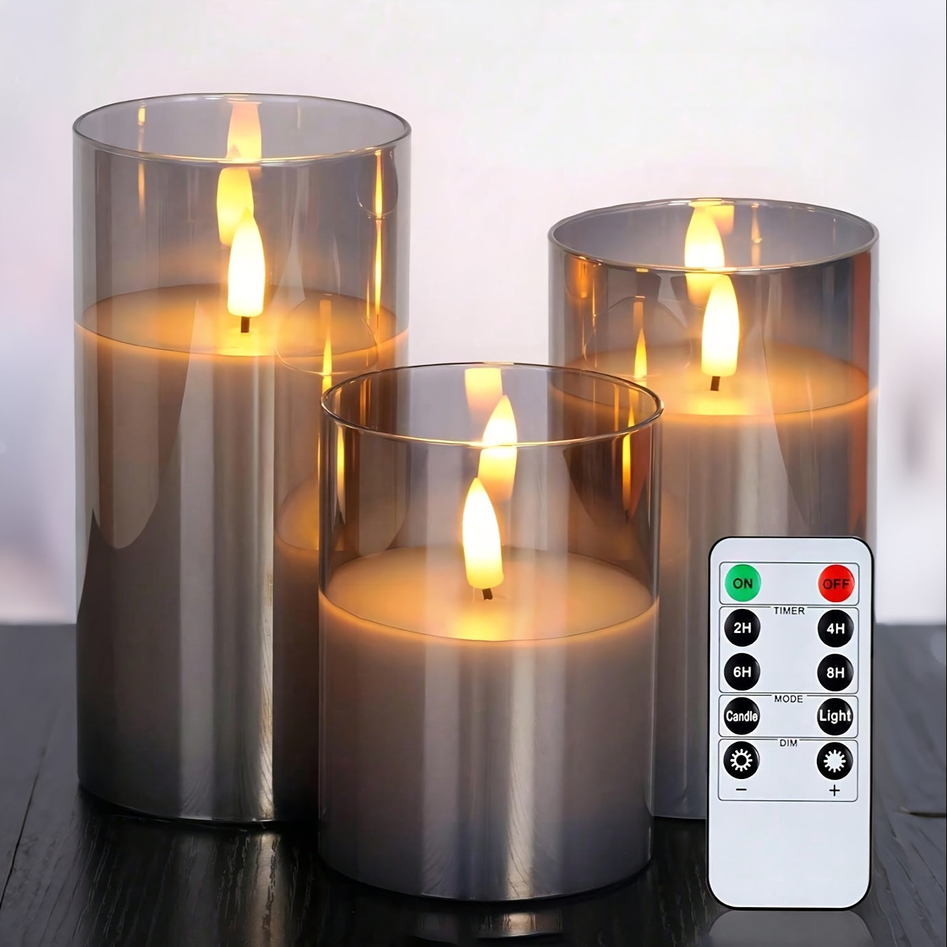 LED-kynttiläsetti Kauko-ohjattava Flicker-efekti