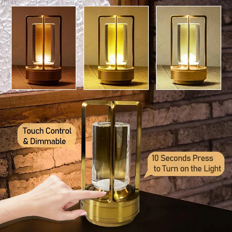 LuminEssence Retro Kosketusvalo – Himmennettävä & Vedenkestävä
