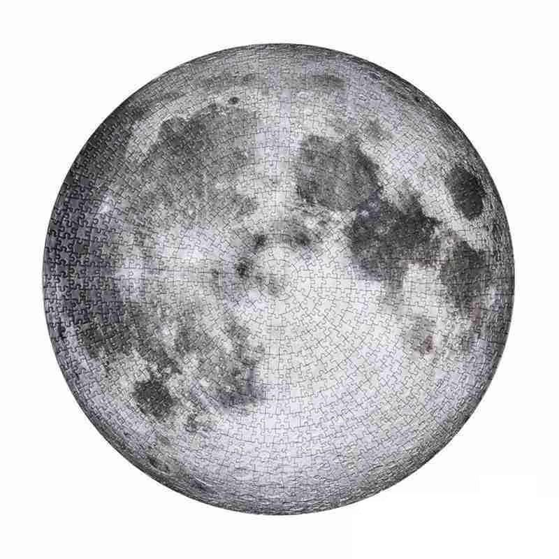 LuxHome Pyöreä Palapeli – 1000 Palaa | Kuu, Mars, Venus & Maa | 68 cm Halkaisija