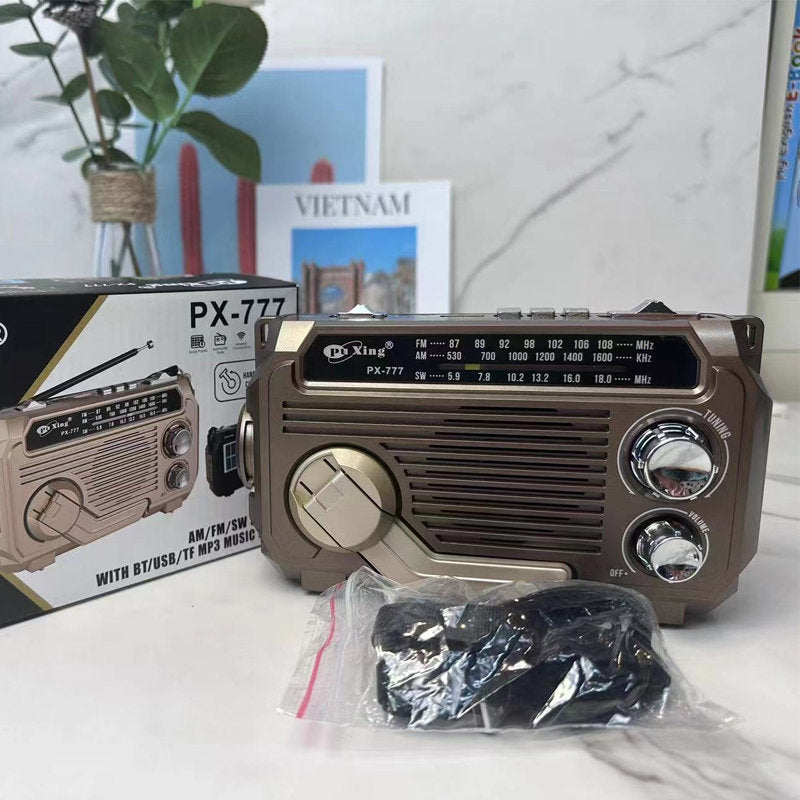 Monitoiminen aurinkokäyttöinen radio