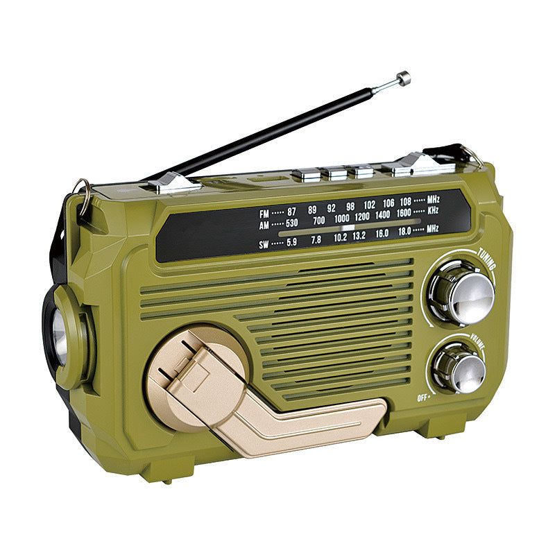 Monitoiminen aurinkokäyttöinen radio