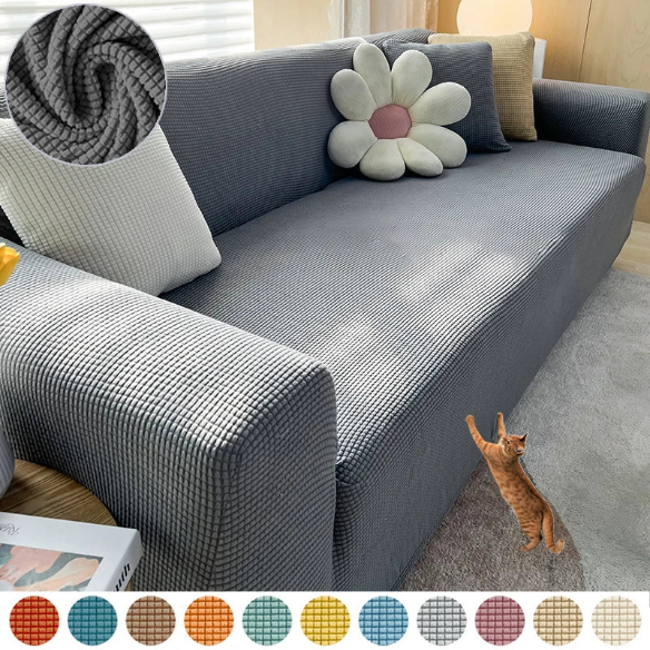 Tyylikäs sohvan suojus – SafeSofa™ liukumaton jacquard-päällinen