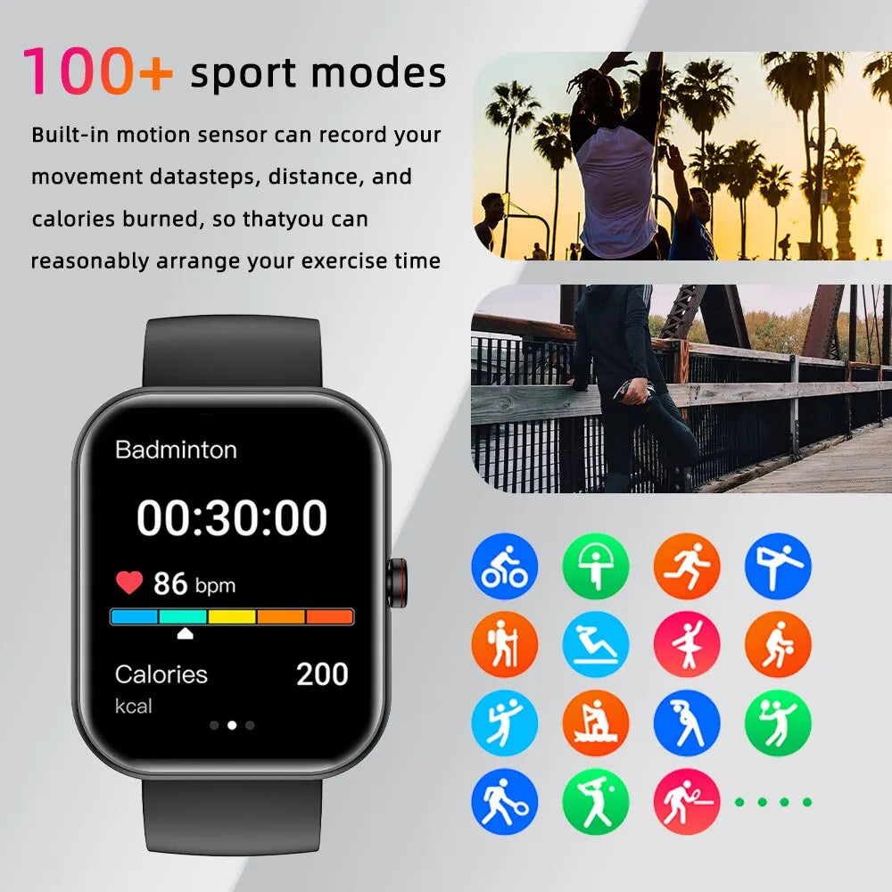 SENBONO Älykello – Urheiluun ja Terveydenseurantaan | Sykemittari, Unenseuranta, Bluetooth