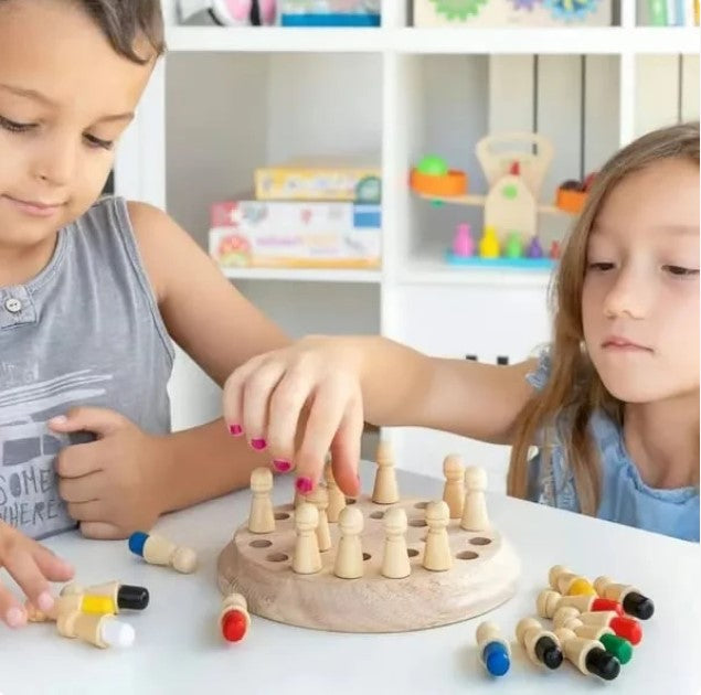 Wooden Memory Match Stick Chess™ – Klassinen muistipeli koko perheelle