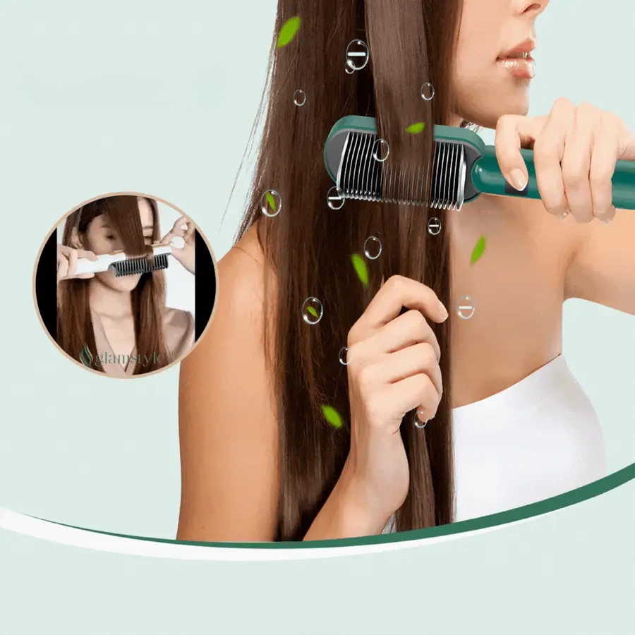 QuickGlam™ muotoilukampa – Sileät ja kiiltävät hiukset minuuteissa
