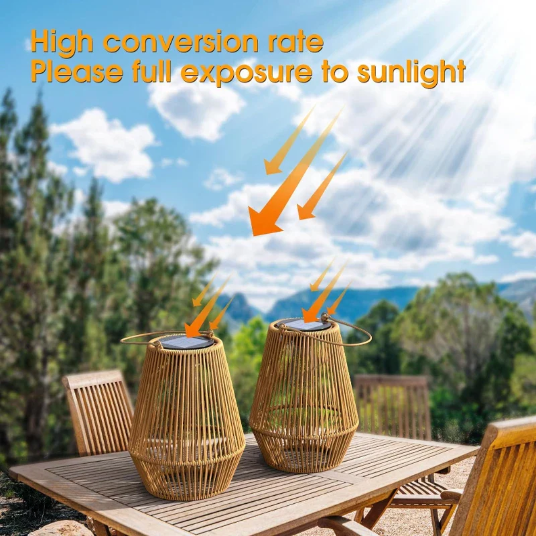 Käsintehty Vedenpitävä Aurinkokäyttöinen Puutarhalamppu