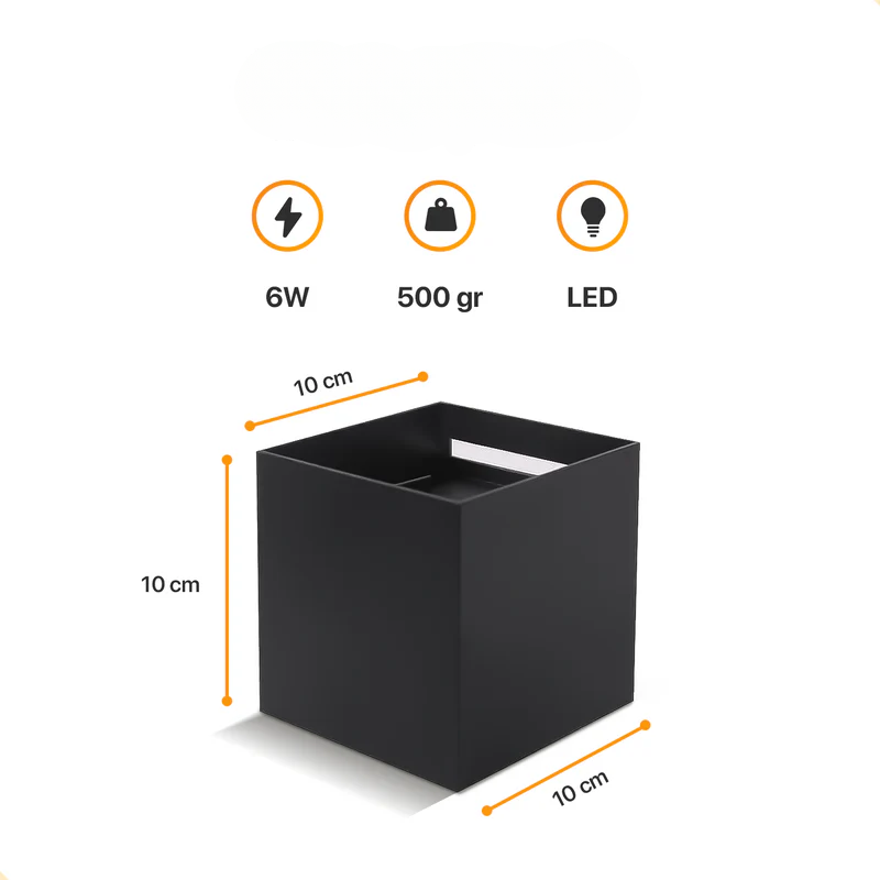 LUSQ™ Modernit Kuutiovalaisimet – Vedenkestävät LED-seinävalaisimet Sisä- ja Ulkokäyttöön (2 kpl)