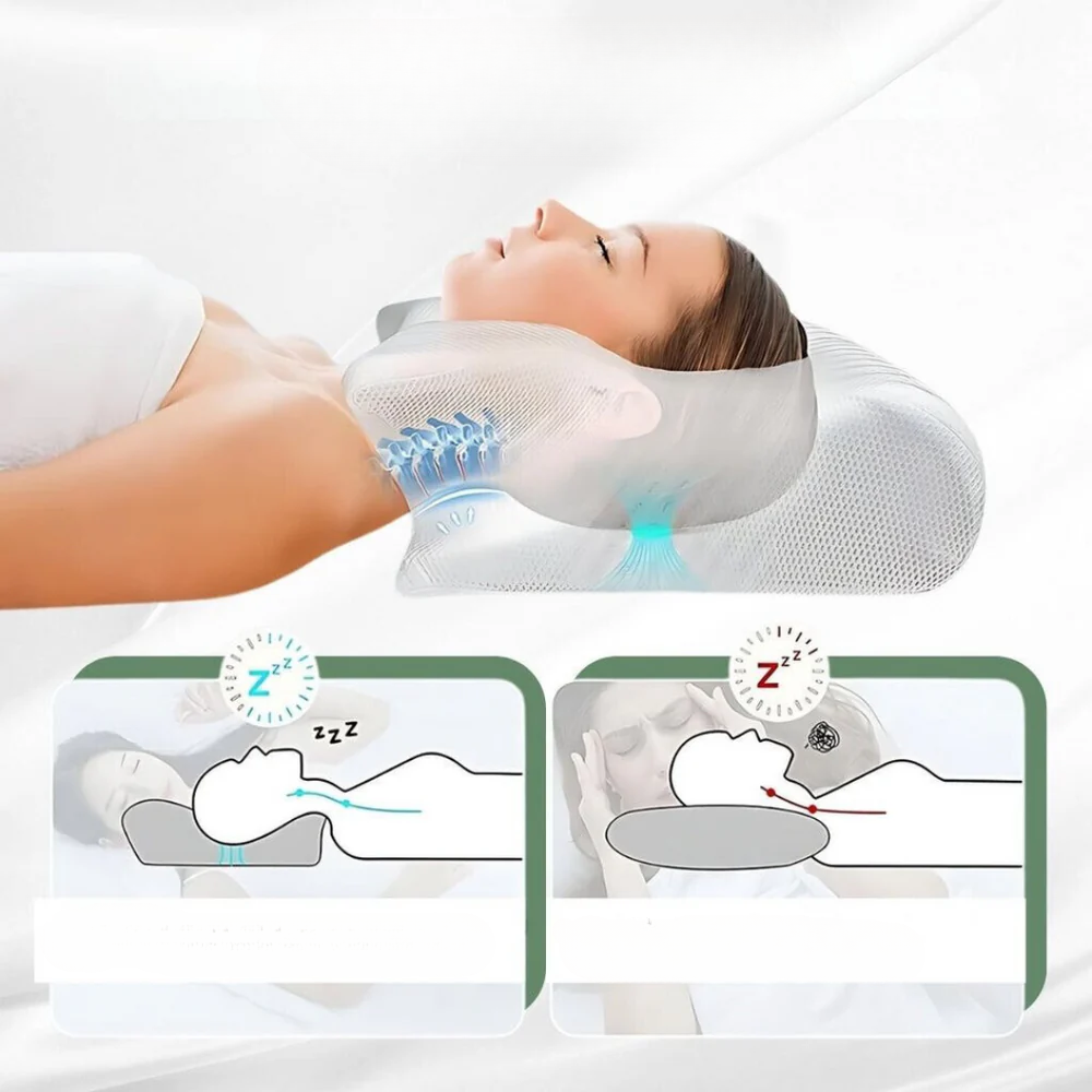 SpineSupport Ortopedinen Tyyny – Ergonominen Niska- ja Selkätuki Kivuttomaan Uneen