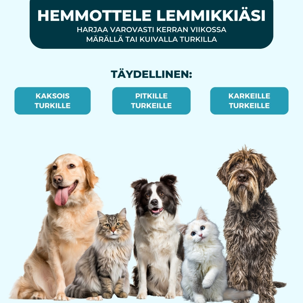 Innovatiivinen lemmikkikampa – Vähentää karvanlähtöä ja helpottaa turkinhoitoa