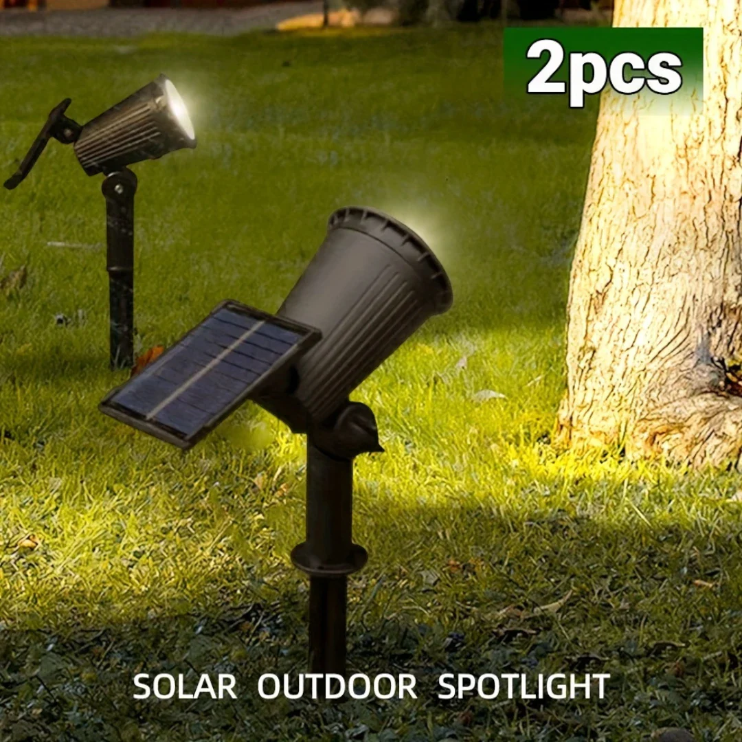 Aurinkokäyttöiset LED-Spotvalot 2 Kpl Säädettävällä Kirkkaudella