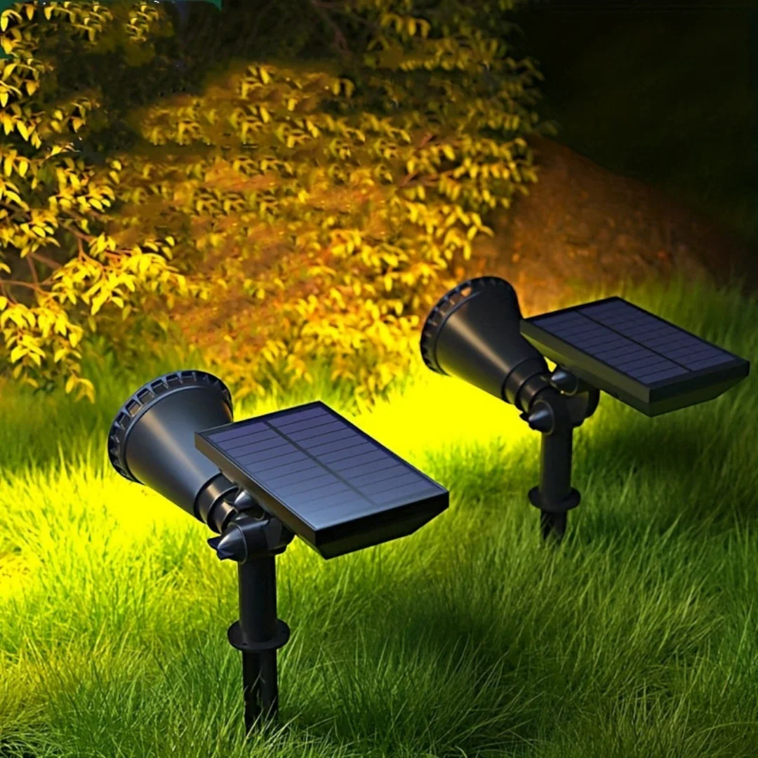 Aurinkokäyttöiset LED-Spotvalot 2 Kpl Säädettävällä Kirkkaudella
