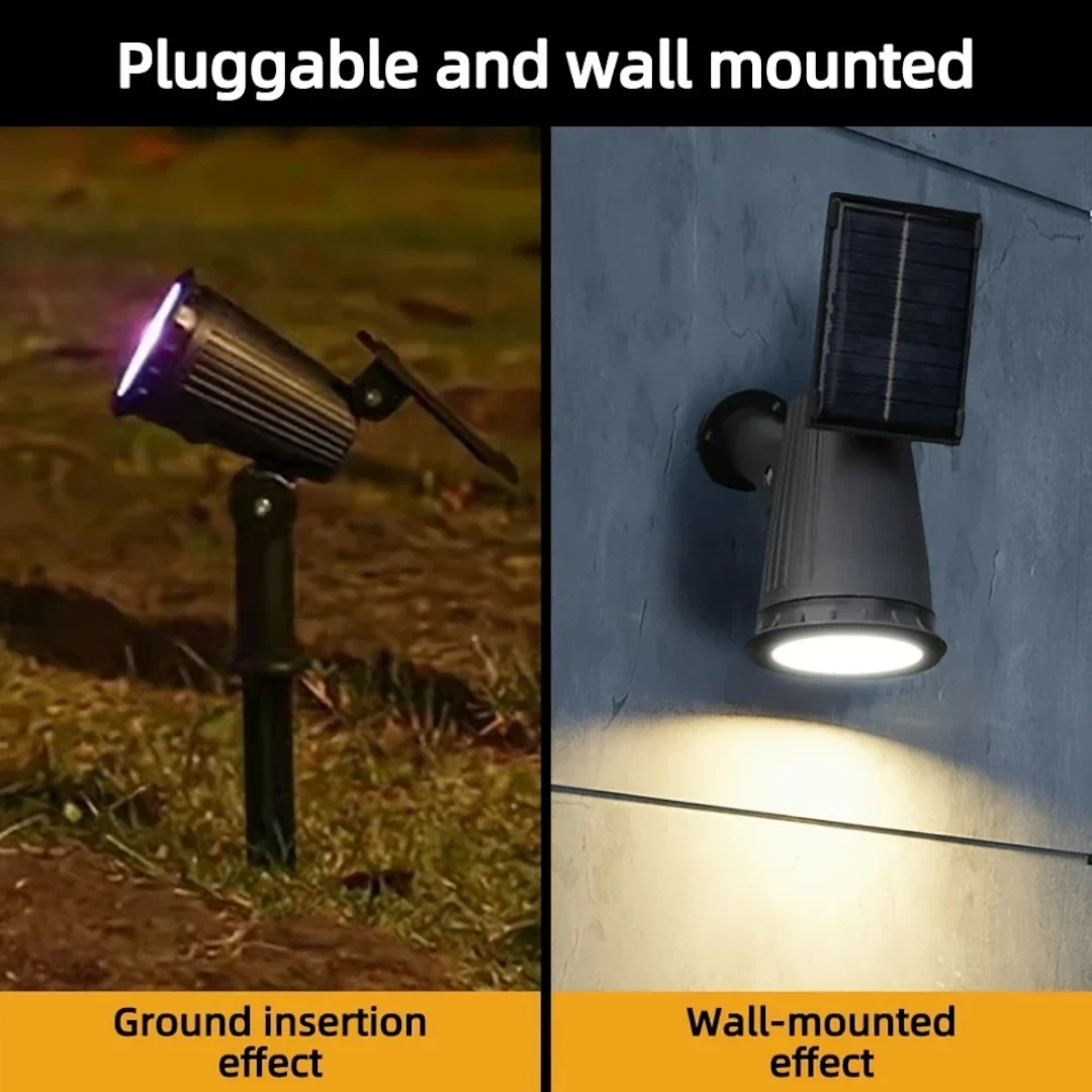 Aurinkokäyttöiset LED-Spotvalot 2 Kpl Säädettävällä Kirkkaudella
