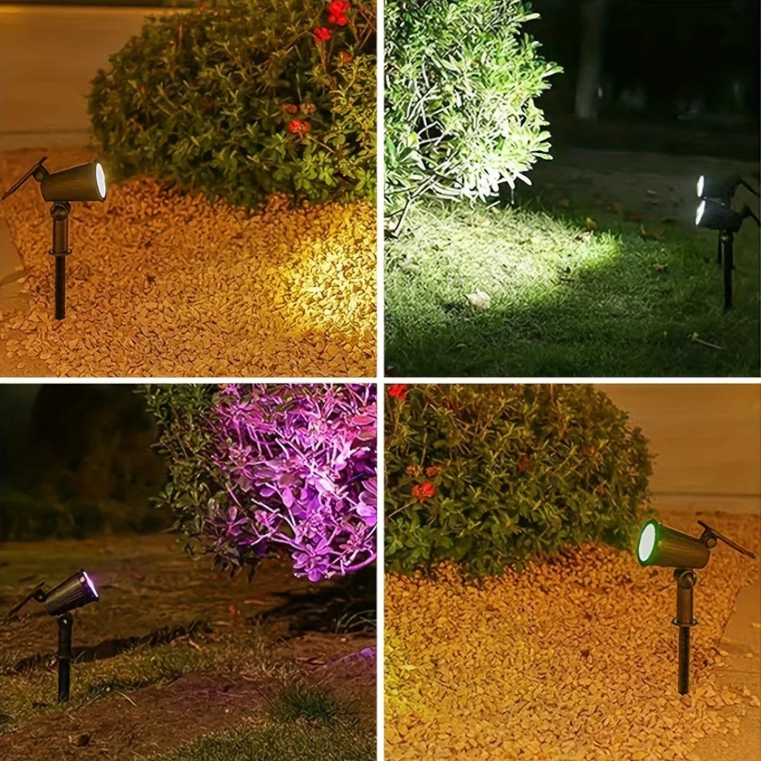 Aurinkokäyttöiset LED-Spotvalot 2 Kpl Säädettävällä Kirkkaudella