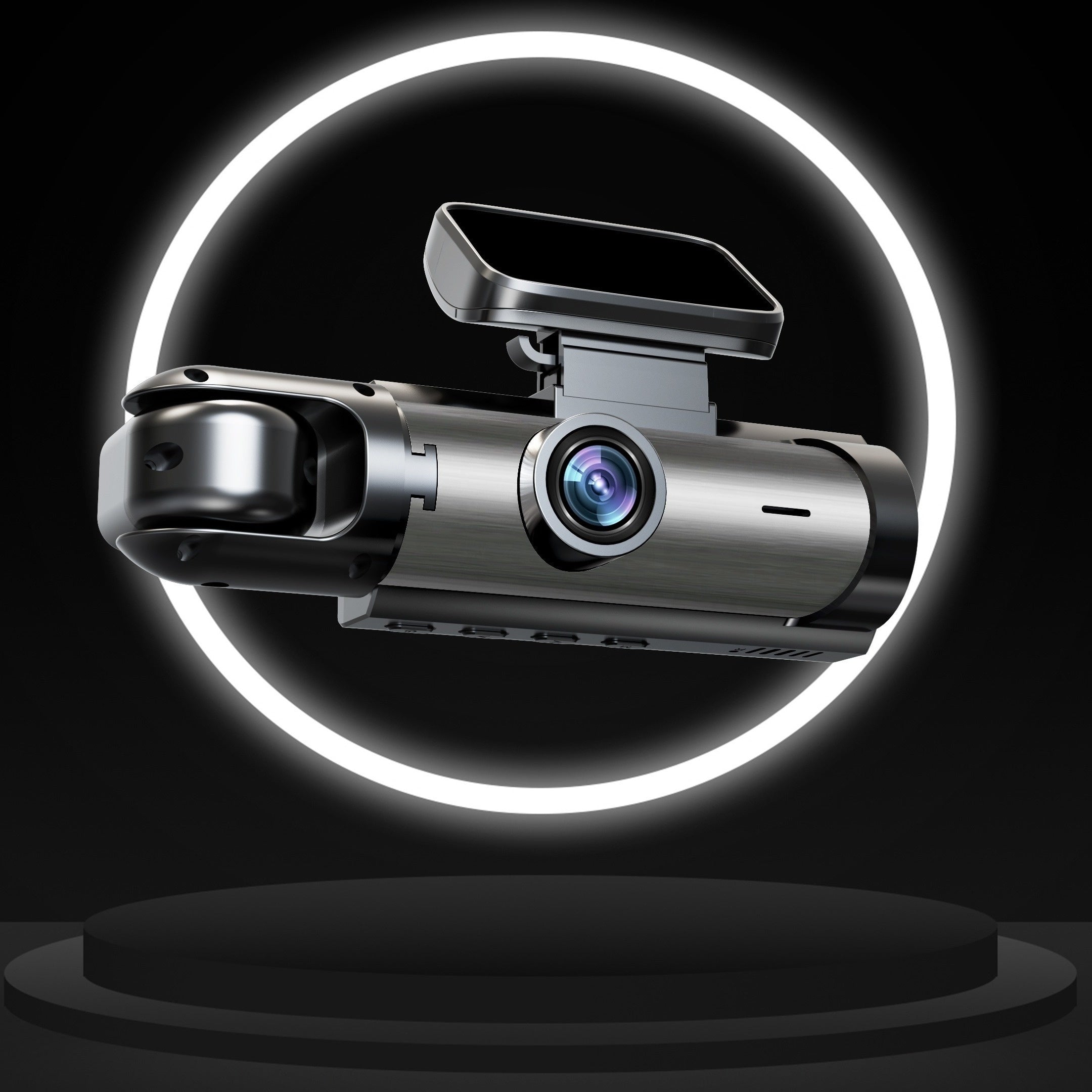 Autokamera Kaksilinssi 1080P Yönäkö Näyttö