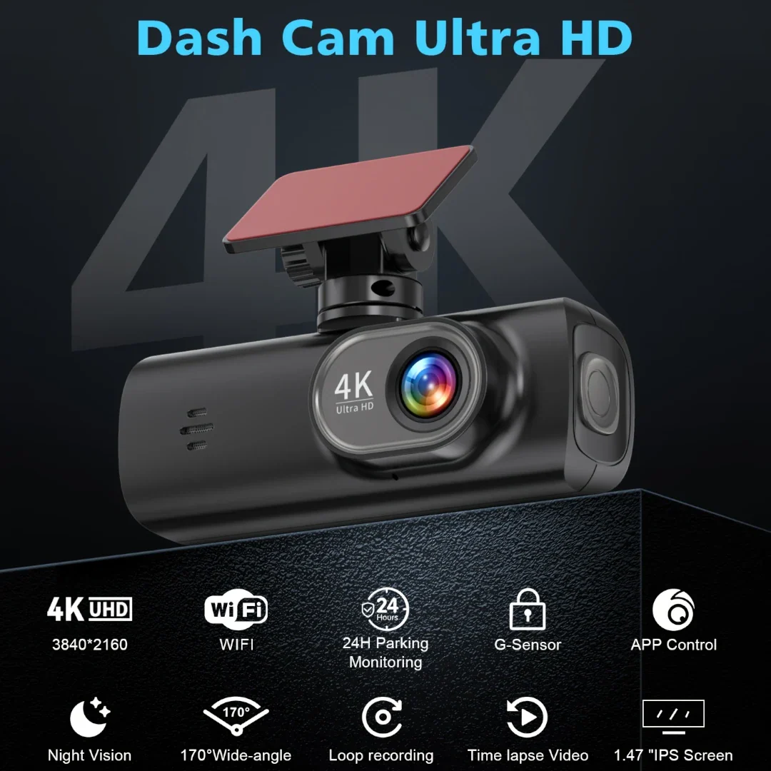 Auton Kojelautakamera 4K UHD Laajakulma Yönäköllä