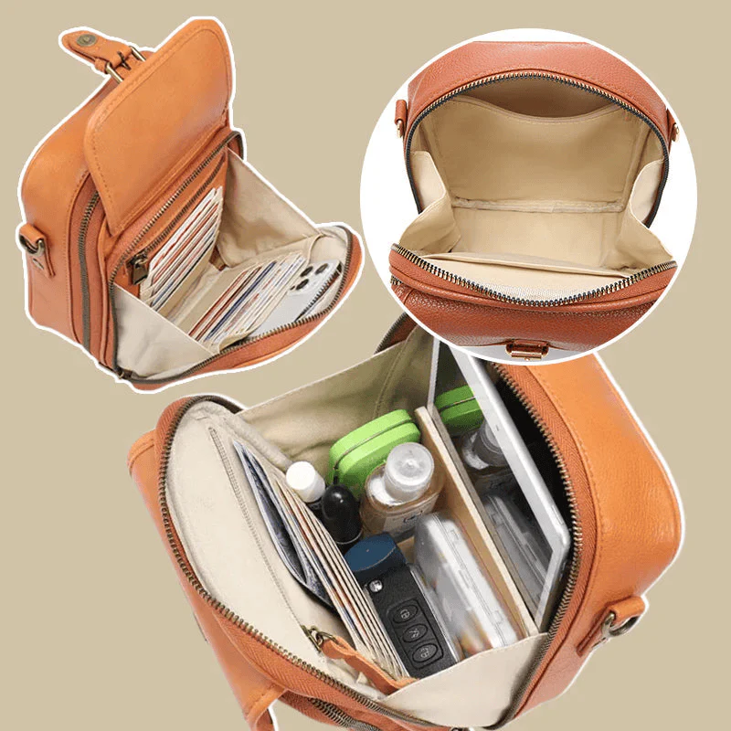 Crossbody Leather Bag 'Vienna'™ – Ajaton Tyyli ja Arjen Toimivuus