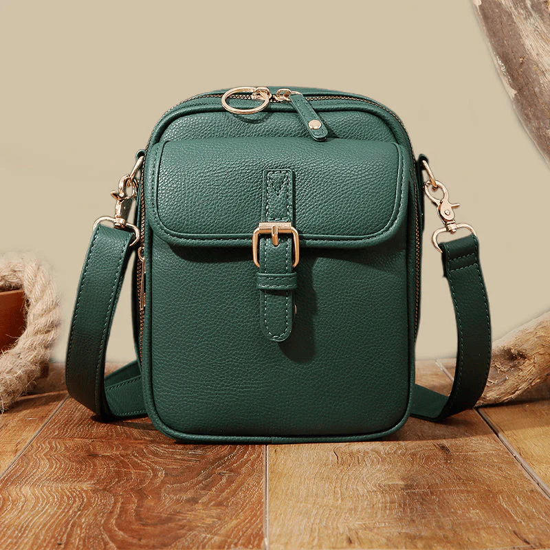 Crossbody Leather Bag 'Vienna'™ – Ajaton Tyyli ja Arjen Toimivuus