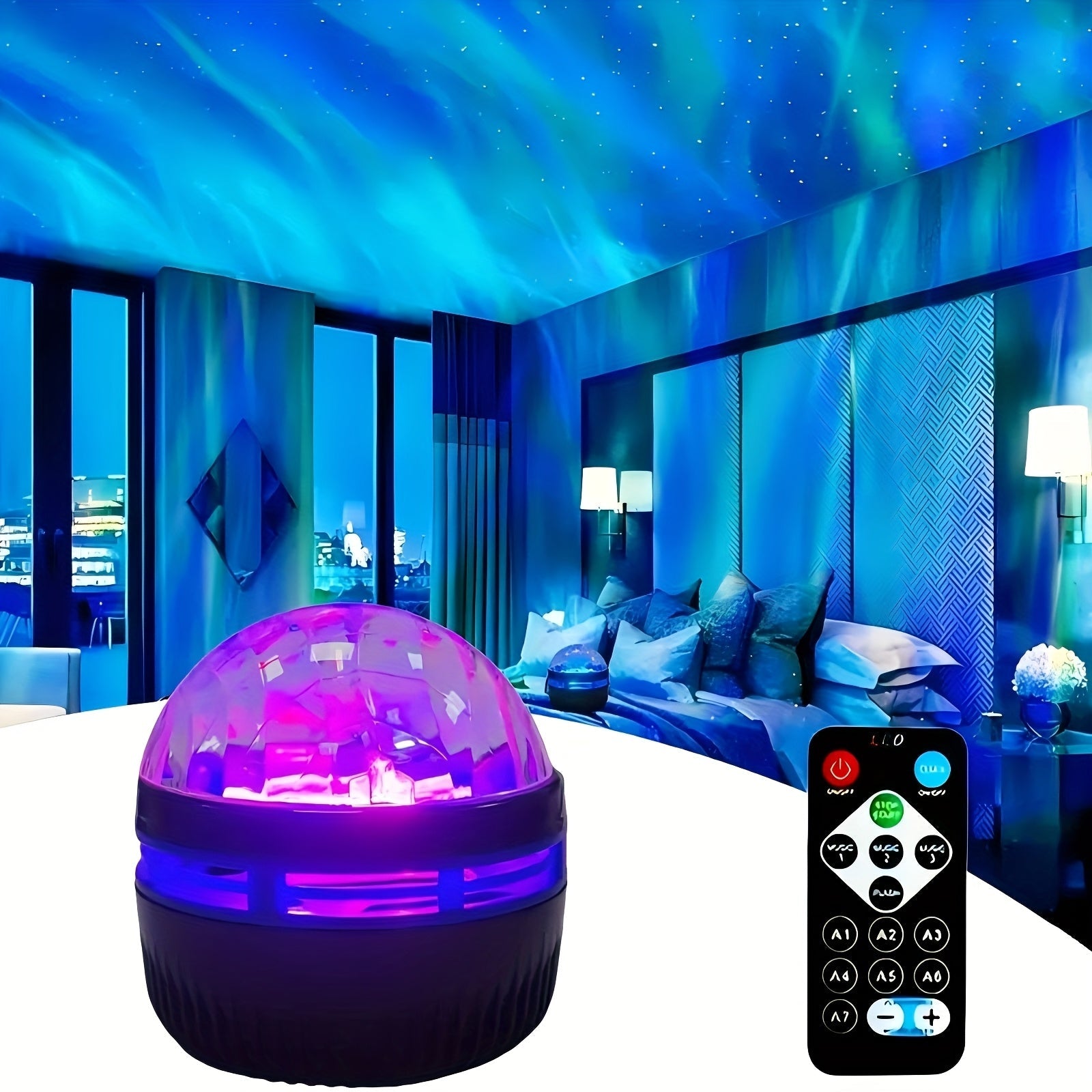 LED Tähtiprojektori Kaukosäätimellä RGB Valo