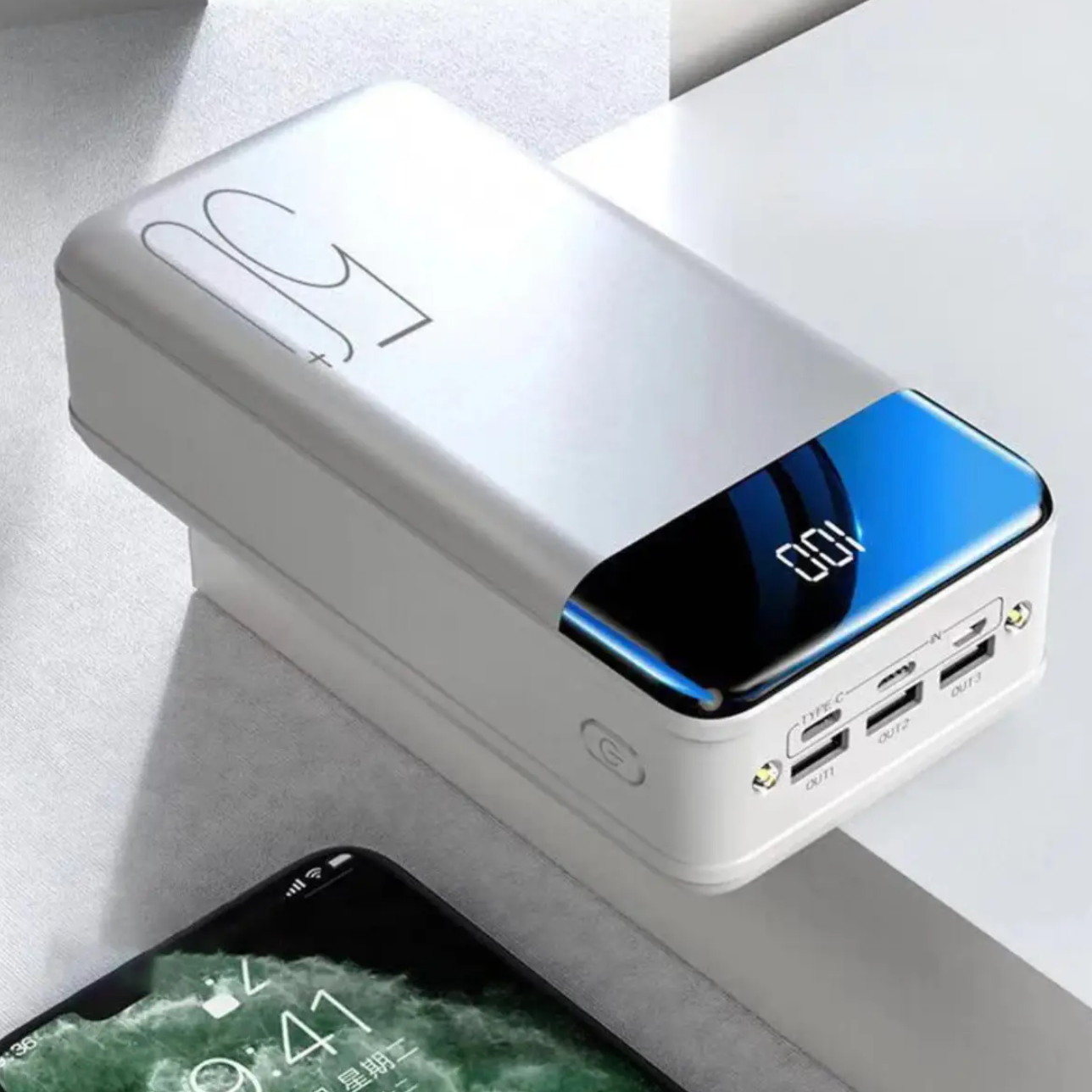 100000mAh Varavirtalähde Nopea Lataus Usealle Laitteelle