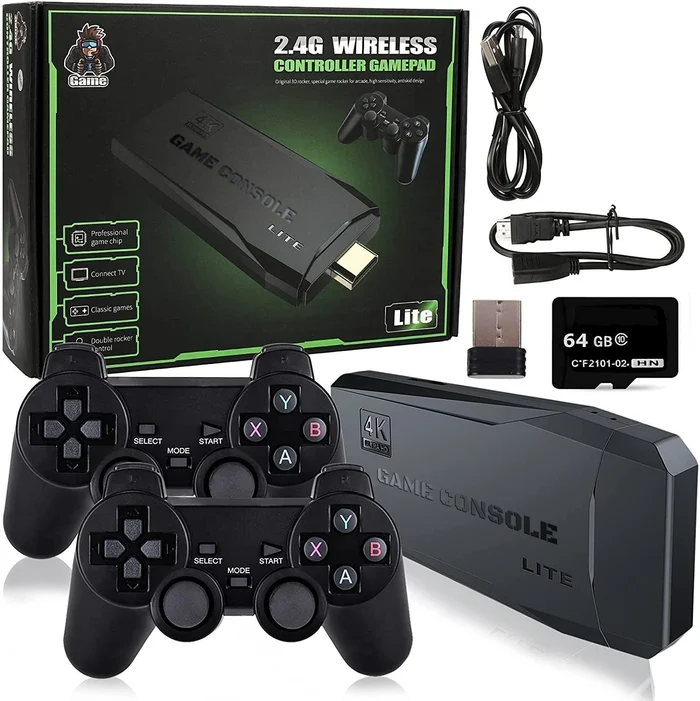 Uusi Game Console® – Klassiset Pelit, Upea 4K HD Kokemus!