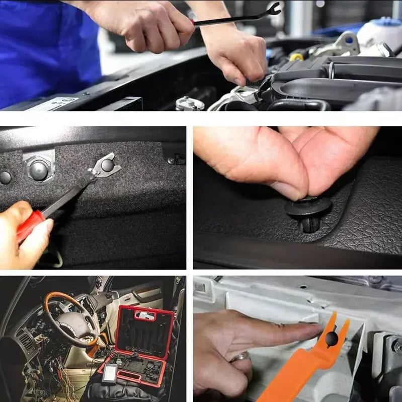FixMate Universal Fasteners 680 Kit – 680 KPL:n auton kiinnitysklipsisarja työkalusetillä