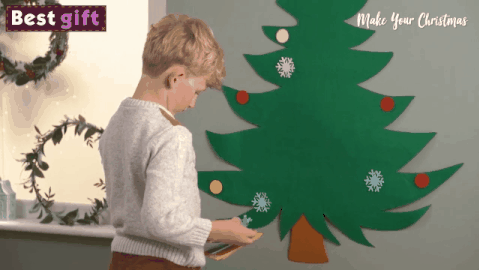 DIY Tuntuva Joulukuusi Lapsille – 32 Koristetta ja LED-valot