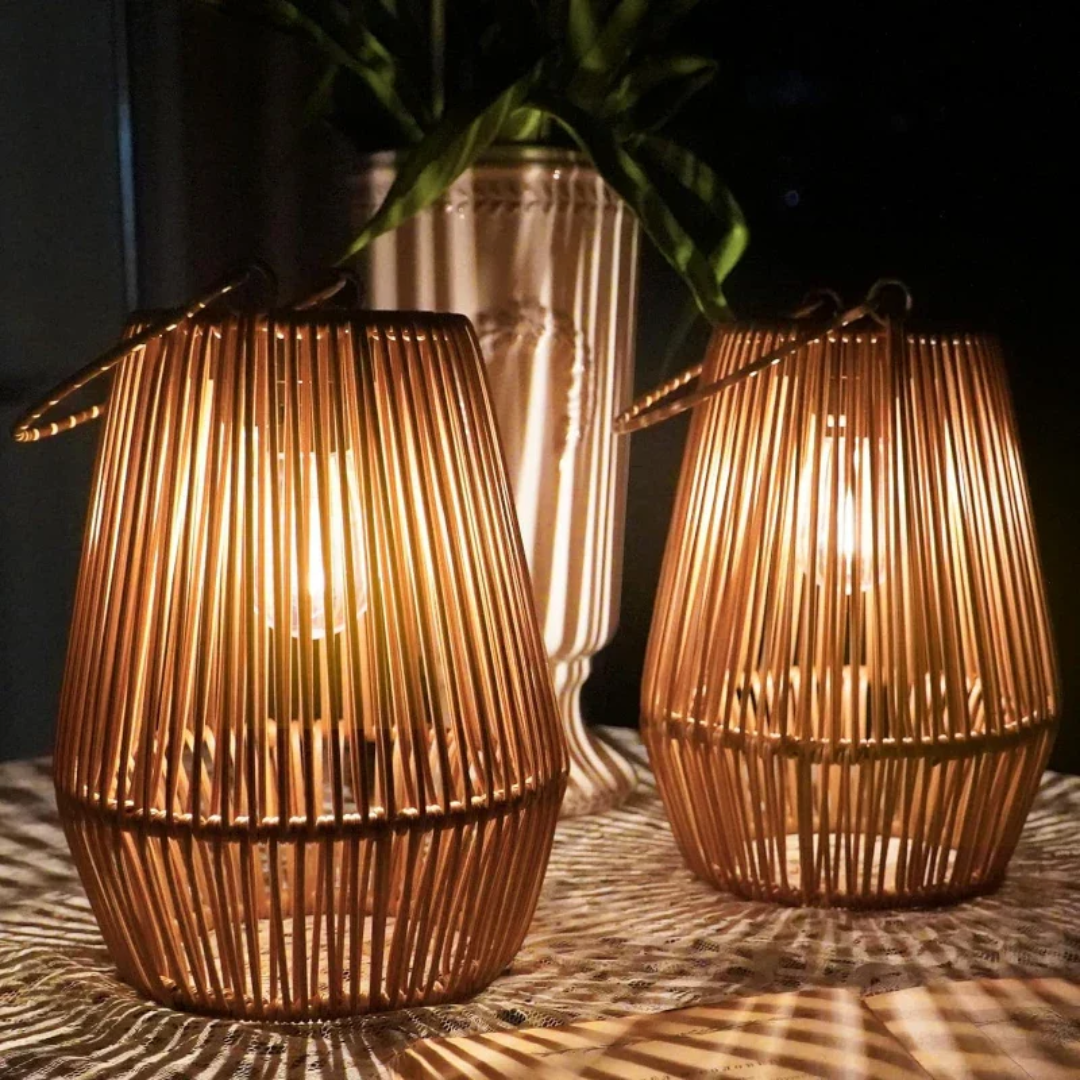Käsintehty Vedenpitävä Aurinkokäyttöinen Puutarhalamppu