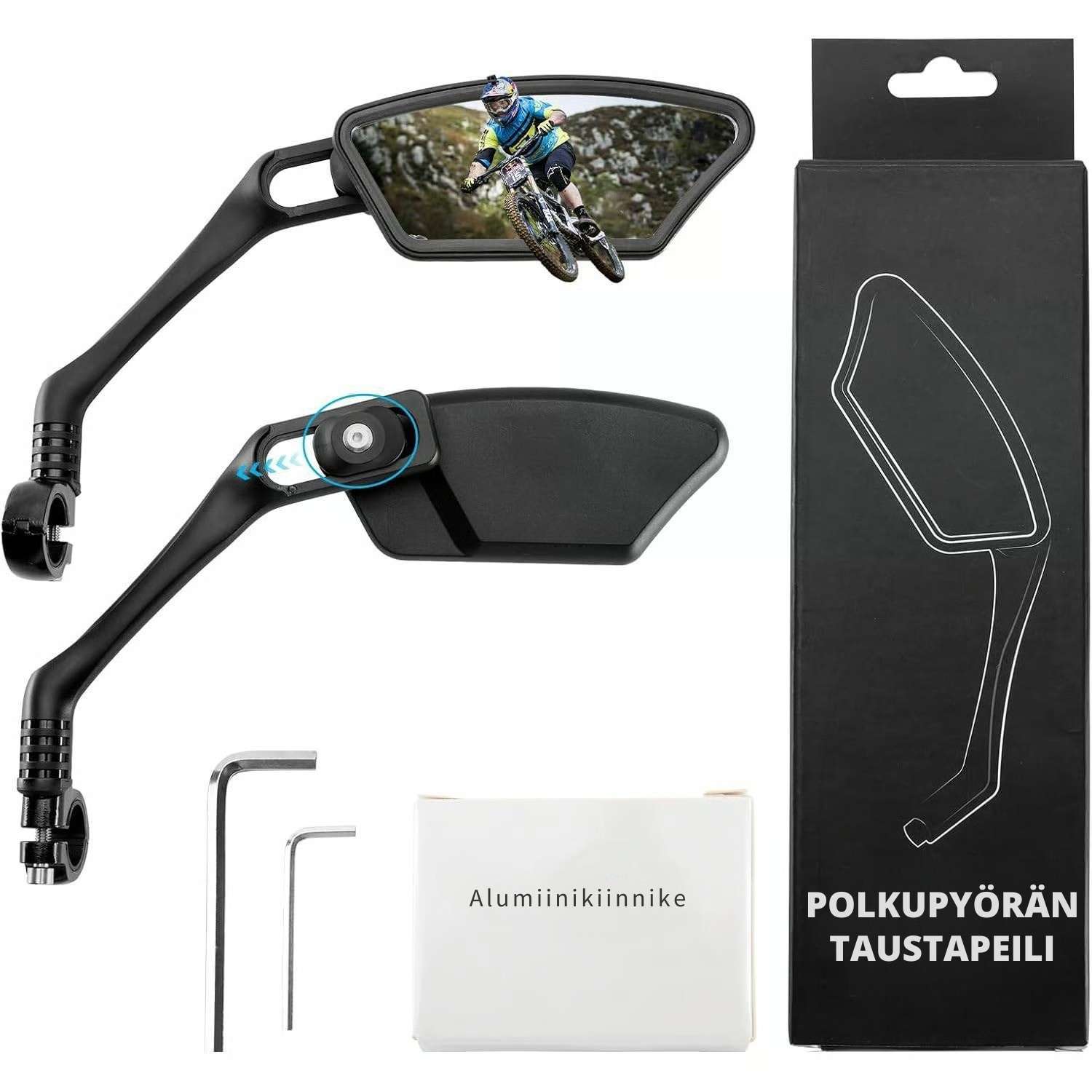 RideGuard™ Polkupyörän peili – 360° Takanäyn selkeys ja horjumaton vakaus